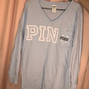 PINK long sleeve tee, fits like med/large
